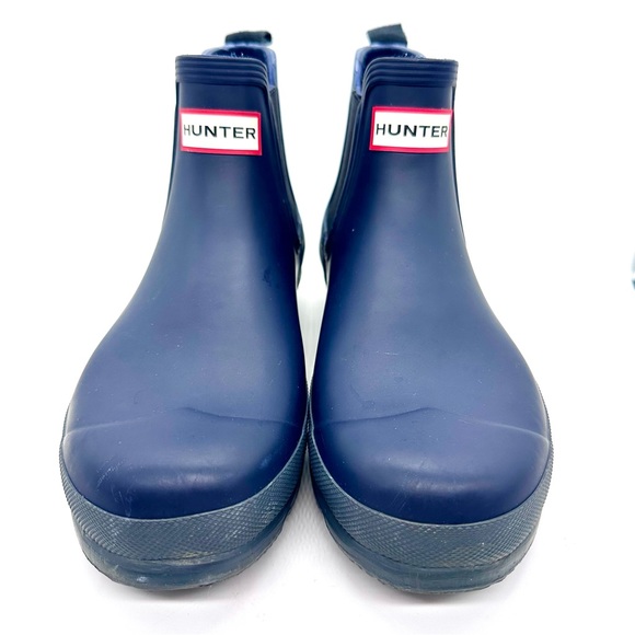 Hunter Mens 2-Tone Original Chelsea Rain Boots 8 EUC - Picture 3 of 15